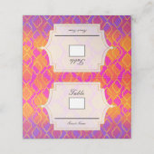 Helle Farben arabische marokkanische Platzkarte (Außenseite Aufgefaltet)