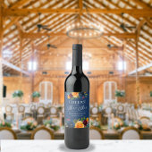 Helle Farben Blumenbeete Hochzeitsweine Weinetikett