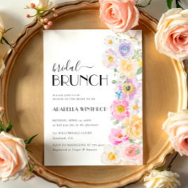 Helle Farben Blumengarten Bridal Brunch Einladung