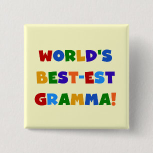 Helle Farben des Gut-est Gramma der Welt Button