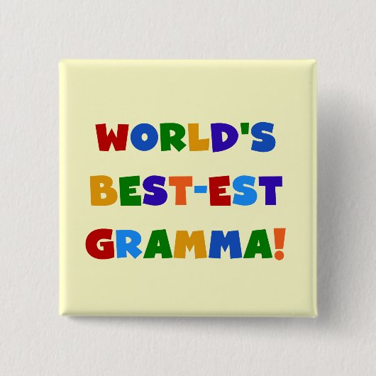 Helle Farben des Gut-est Gramma der Welt Button (Vorderseite)