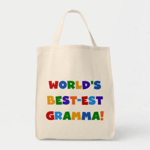 Helle Farben des Gut-est Gramma der Welt Tragetasche