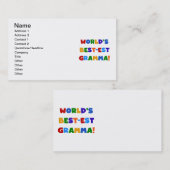 Helle Farben des Gut-est Gramma der Welt Visitenkarte (Vorne/Hinten)