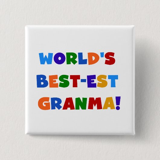 Helle Farben des Gut-est Granma der Welt Button (Vorderseite)