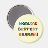 Helle Farben des Gut-est Granma der Welt Magnet (Vorderseite/Rückseite)