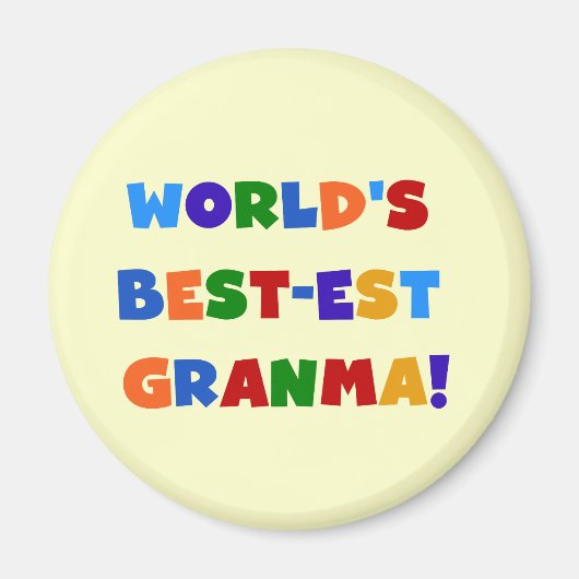 Helle Farben des Gut-est Granma der Welt Magnet (Vorne)