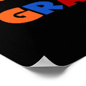 Helle Farben des Gut-est Granma der Welt Poster (Ecke)