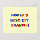 Helle Farben des Gut-est Granma der Welt Postkarte (Vorderseite)