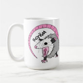 Helle Farben des schreienden Opossums Kaffeetasse (Links)