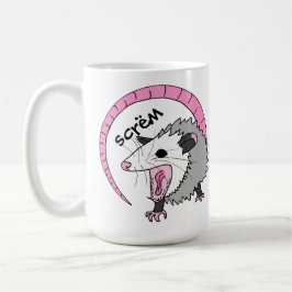 Helle Farben des schreienden Opossums Kaffeetasse