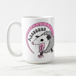 Helle Farben des schreienden Opossums Kaffeetasse