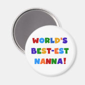 Helle Farben Die besten Nanna Tshirts Magnet (Vorderseite/Rückseite)