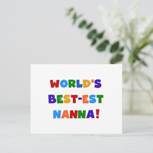 Helle Farben Die besten Nanna Tshirts Postkarte (Stehend Vorderseite)