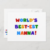 Helle Farben Die besten Nanna Tshirts Postkarte (Vorne/Hinten)