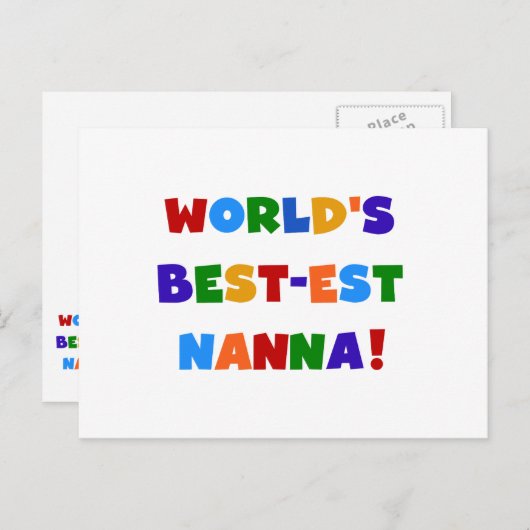 Helle Farben Die besten Nanna Tshirts Postkarte (Vorne/Hinten)