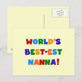 Helle Farben Die besten Nanna Tshirts Postkarte (Vorne/Hinten)