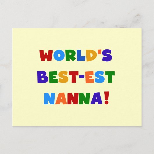 Helle Farben Die besten Nanna Tshirts Postkarte (Vorderseite)