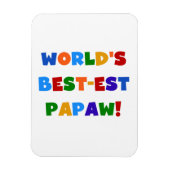 Helle Farben Die besten Papaw Tshirts und Geschenk Magnet (Vertikal)