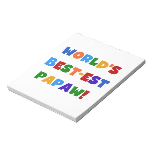 Helle Farben Die besten Papaw Tshirts und Geschenk Notizblock (Rotiert)