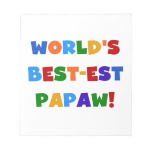Helle Farben Die besten Papaw Tshirts und Geschenk Notizblock