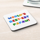 Helle Farben Die besten Papaw Tshirts und Geschenk Untersetzer (Linke Seite)