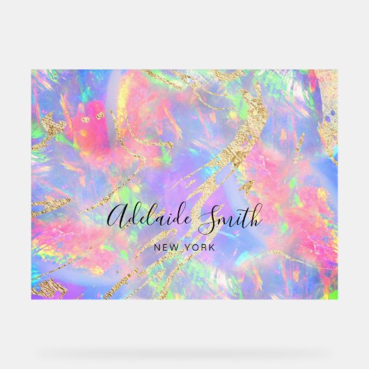 helle Farben Edelstein opaler Hintergrund Acrylschild (Vorderseite)