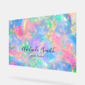 helle Farben Edelstein opaler Hintergrund Acrylschild (Winkel)