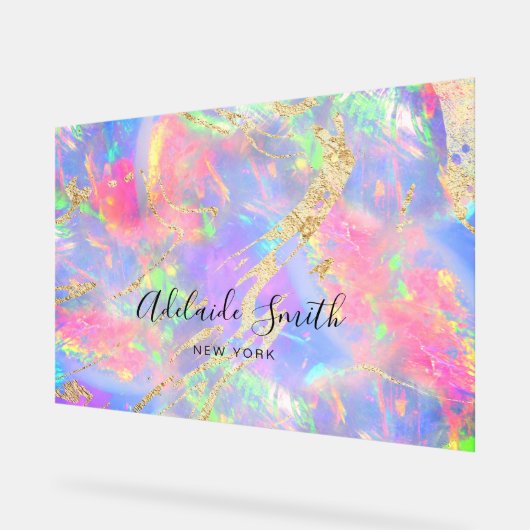 helle Farben Edelstein opaler Hintergrund Acrylschild (Winkel)