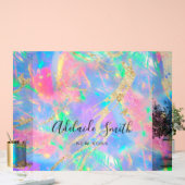 helle Farben Edelstein opaler Hintergrund Acrylschild (Hochzeit)