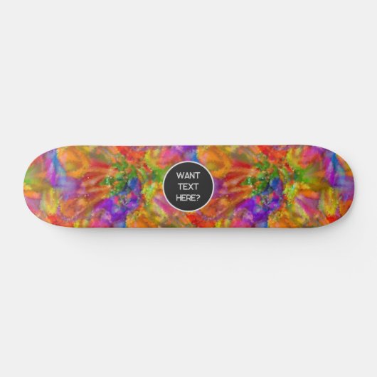 Helle Farben Farbenblindung - Optionaler Text Skateboard (Horizontal)