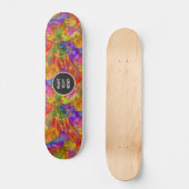 Helle Farben Farbenblindung - Optionaler Text Skateboard (Vorderseite)