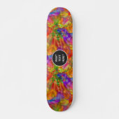 Helle Farben Farbenblindung - Optionaler Text Skateboard (Vorne)