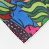 Helle Farben, feine Designdecke Fleecedecke (Ecke)