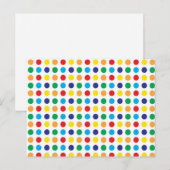 Helle Farben Fun Polka Dots Girly Pattern Postkarte (Vorne/Hinten)