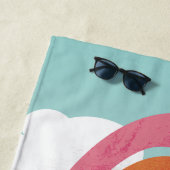 Helle Farben Fun Regenbogen Name Strand Handtuch (Beispiel)