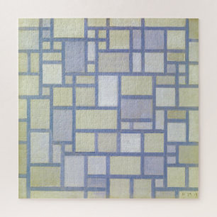 Helle Farben Graue Linien Piet Mondrian Puzzle