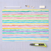 Helle Farben handgezeichnet Streifen Muster Seidenpapier (Handwerk)