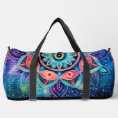 Helle Farben Mandala Blue Aqua Pink Duffle Bag (Vorderseite)