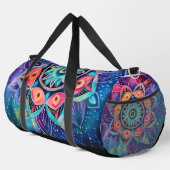 Helle Farben Mandala Blue Aqua Pink Duffle Bag (Rechte Ecke)