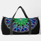 Helle Farben Mandala Green Blue Hearts Duffle Bag (Vorderseite)