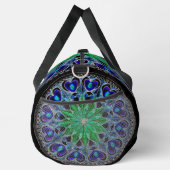 Helle Farben Mandala Green Blue Hearts Duffle Bag (Rechts)