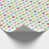 Helle Farben Moderne Weihnachtsbaummuster Geschenkpapier (Ecke)