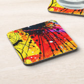 Helle Farben Muster Malerei. Jetzt kaufen Getränkeuntersetzer (Linke Seite)