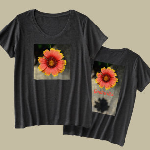 Helle Farben Orange Gaillardia Sunflower Große Größe T-Shirt