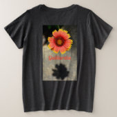 Helle Farben Orange Gaillardia Sunflower Große Größe T-Shirt (Design Rückseite)