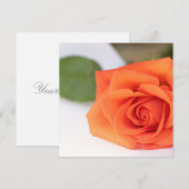 Helle Farben Orange Rose Ihrer Textflachkarte (Vorne/Hinten)