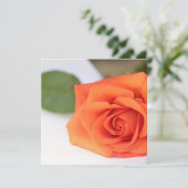 Helle Farben Orange Rose Ihrer Textflachkarte (Stehend Vorderseite)