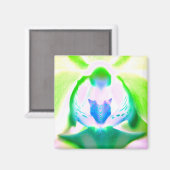 Helle Farben Orchid Design Magnet (Vorderseite/Rückseite)