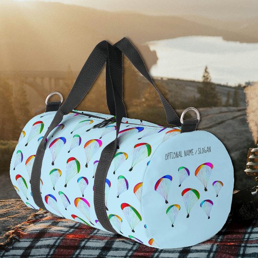 Helle Farben Paragliding / Fallschirme mit Namen Duffle Bag