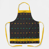 Helle Farben Paw Print Animal Worker Black Schürze (Vorderseite)